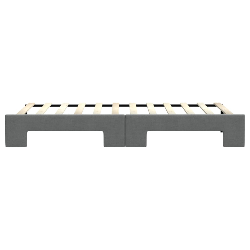 Lit de jour avec gigogne sans matelas gris foncé 80x200 cm - XIOS