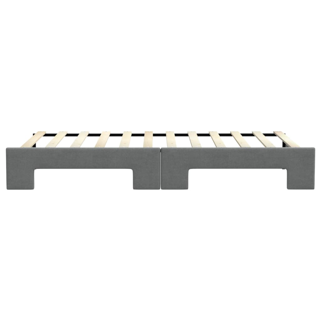 Lit de jour avec gigogne sans matelas gris foncé 90x200 cm - XIOS