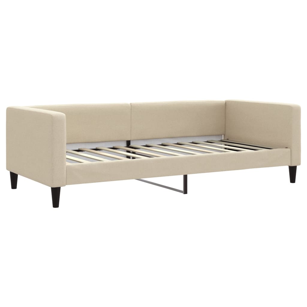 Lit de jour avec gigogne sans matelas crème 90x200 cm - XIOS