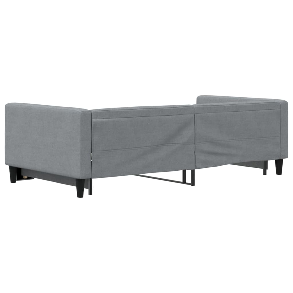 Lit de jour avec gigogne sans matelas gris clair 100x200 cm - XIOS