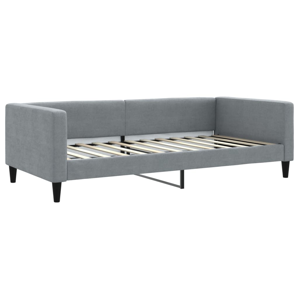 Lit de jour avec gigogne sans matelas gris clair 100x200 cm - XIOS