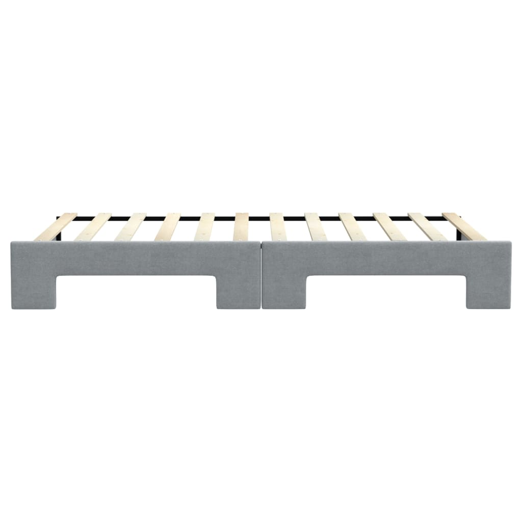 Lit de jour avec gigogne sans matelas gris clair 100x200 cm - XIOS