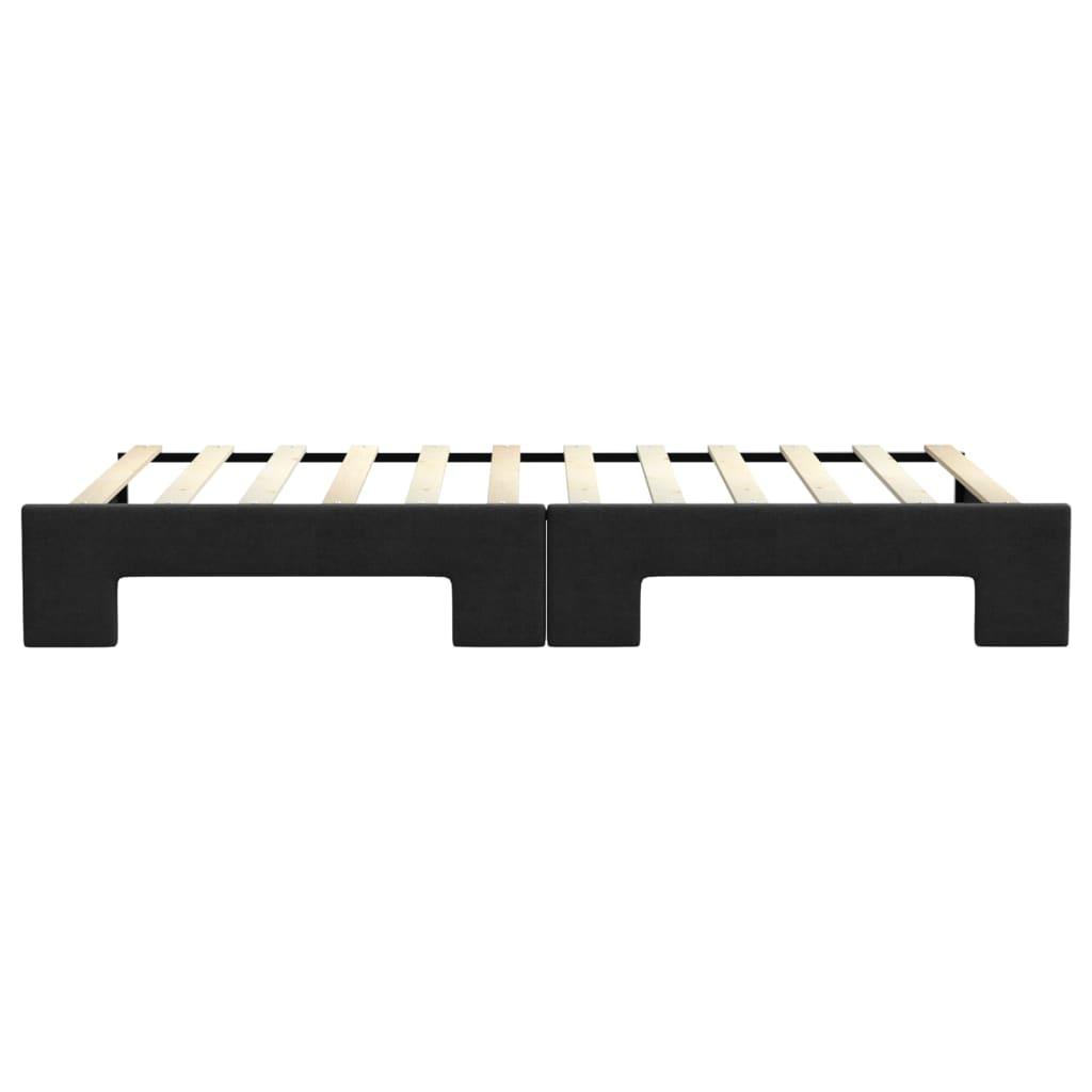 Lit de jour avec gigogne sans matelas noir 100x200 cm - XIOS
