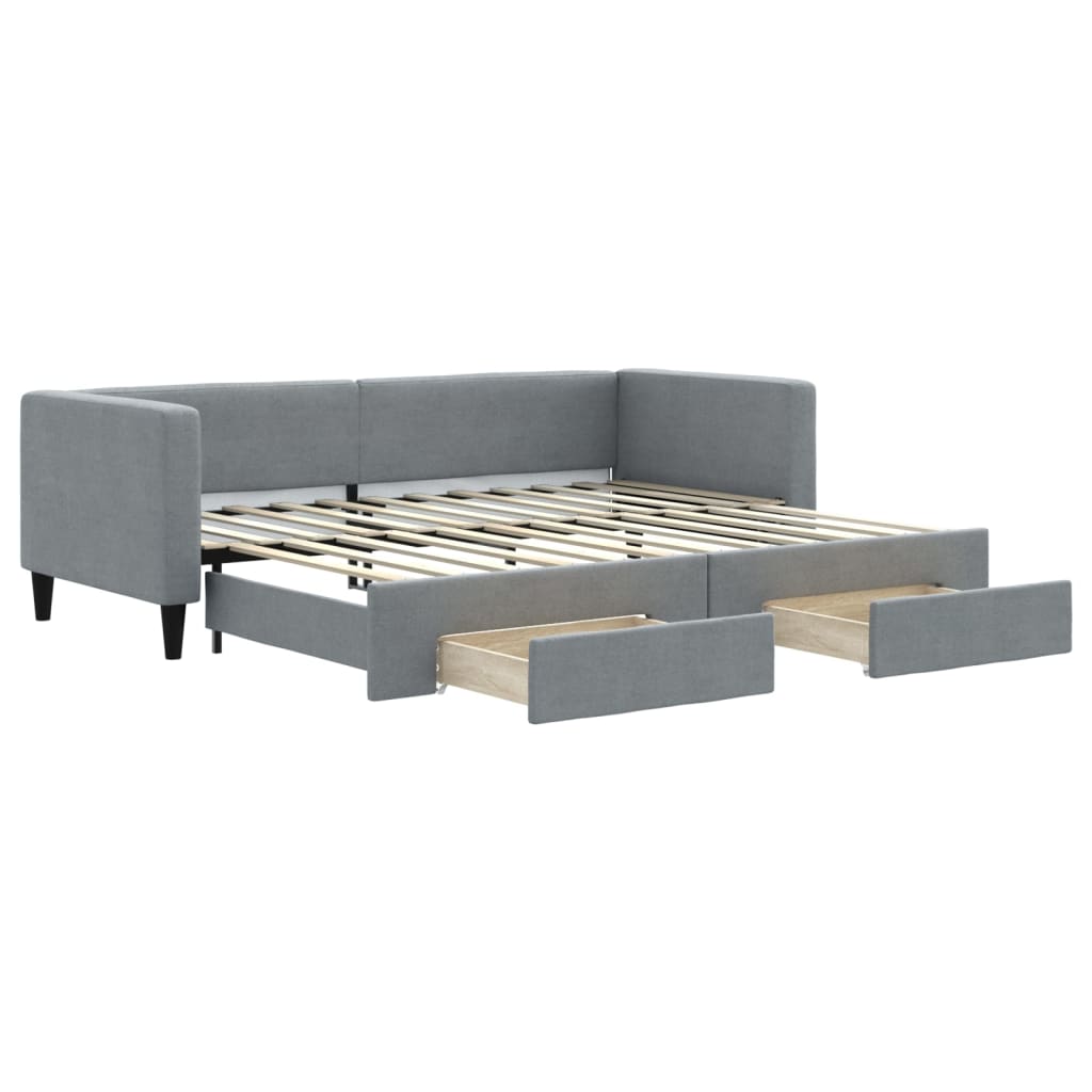 Lit de jour avec gigogne et tiroirs sans matelas 80x200 cm - XIOS