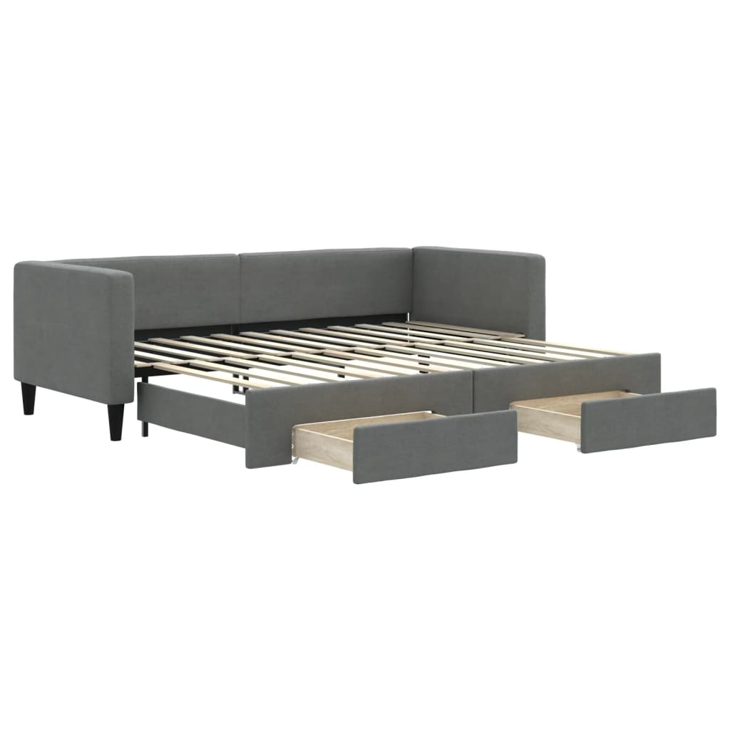 Lit de jour avec gigogne et tiroirs sans matelas 80x200 cm - XIOS