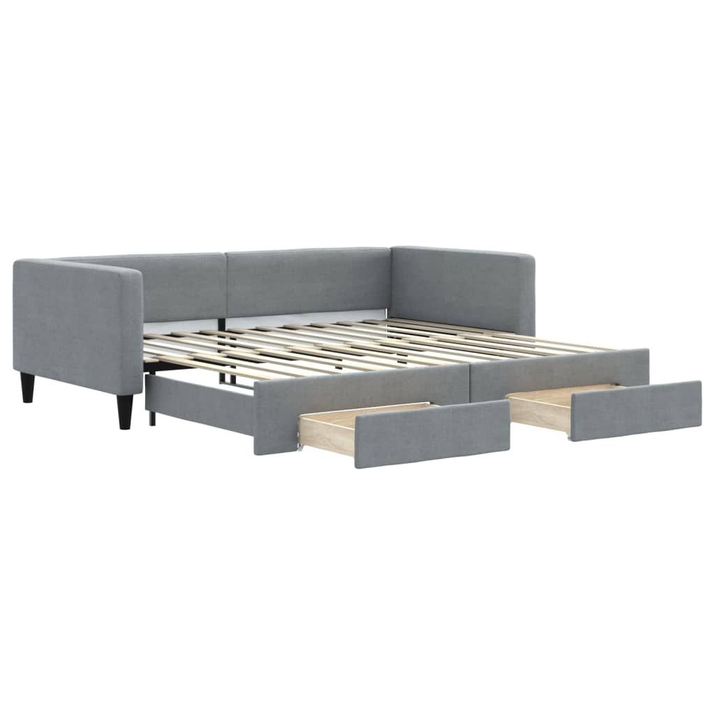 Lit de jour avec gigogne et tiroirs sans matelas 100x200 cm - XIOS