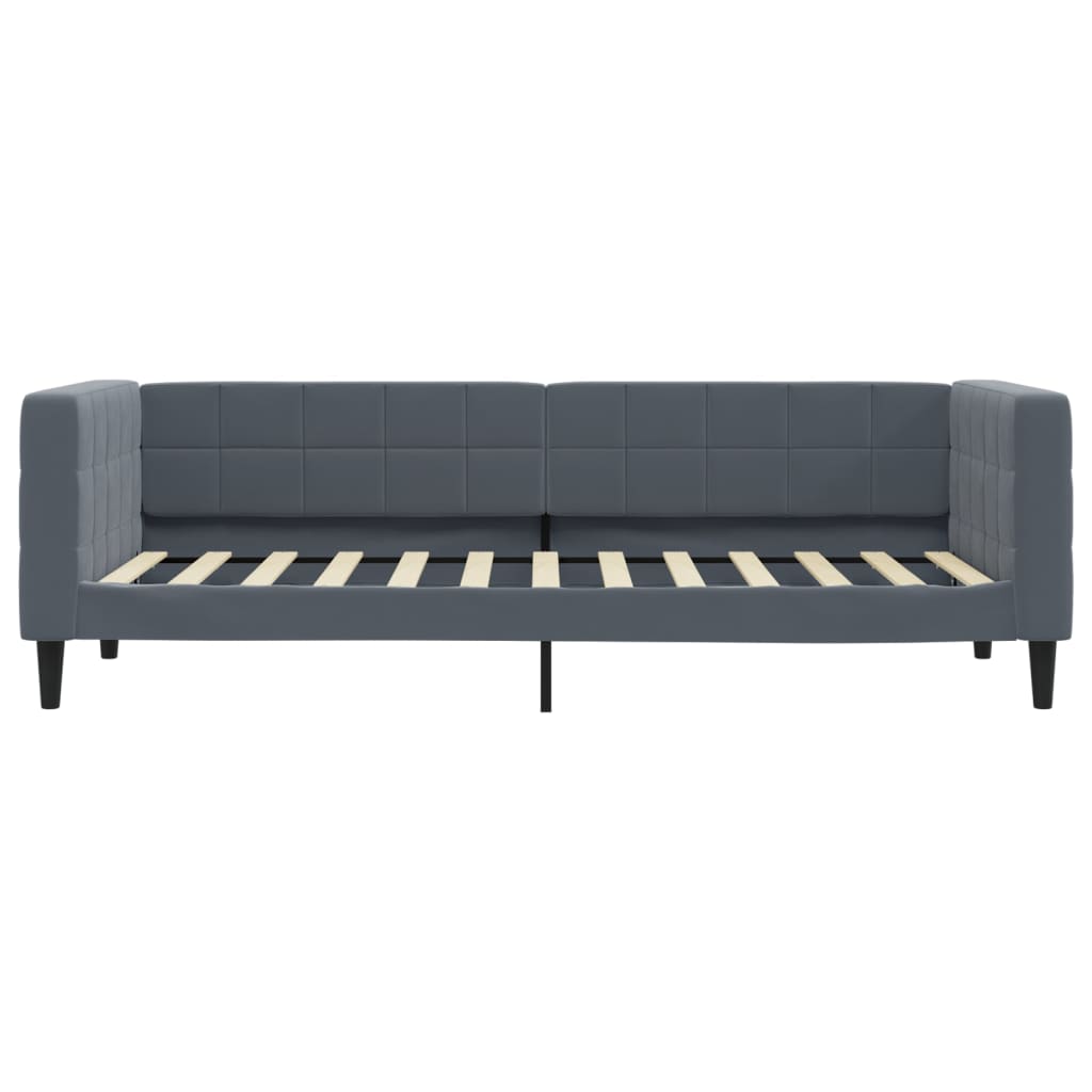 Lit de jour avec gigogne sans matelas gris foncé 80x200 cm - XIOS