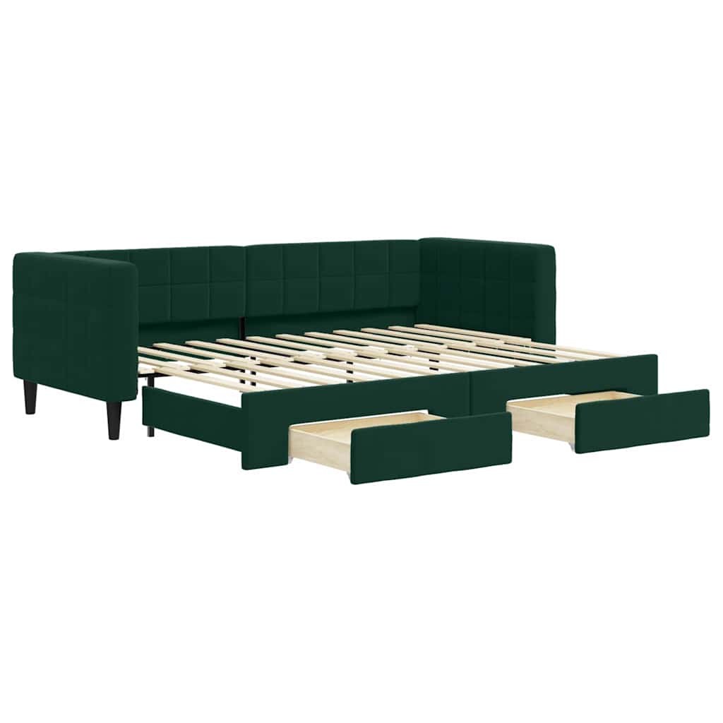 Lit de jour avec gigogne et tiroirs sans matelas 80x200 cm - XIOS