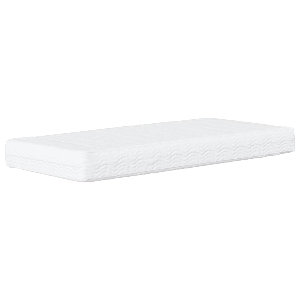 Lit de jour avec matelas gris foncé 100x200 cm tissu - XIOS