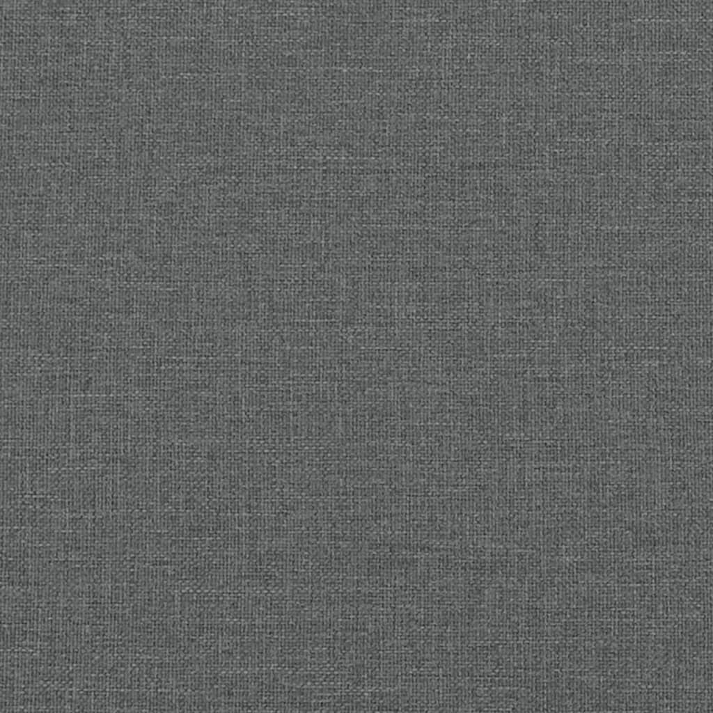 Lit de jour avec matelas gris foncé 100x200 cm tissu - XIOS
