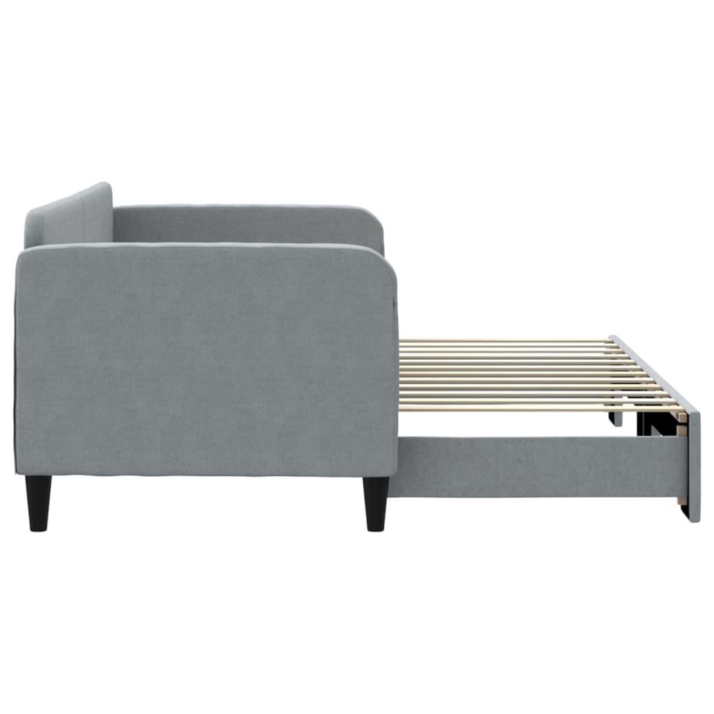 Lit de jour avec gigogne sans matelas gris clair 80x200 cm - XIOS