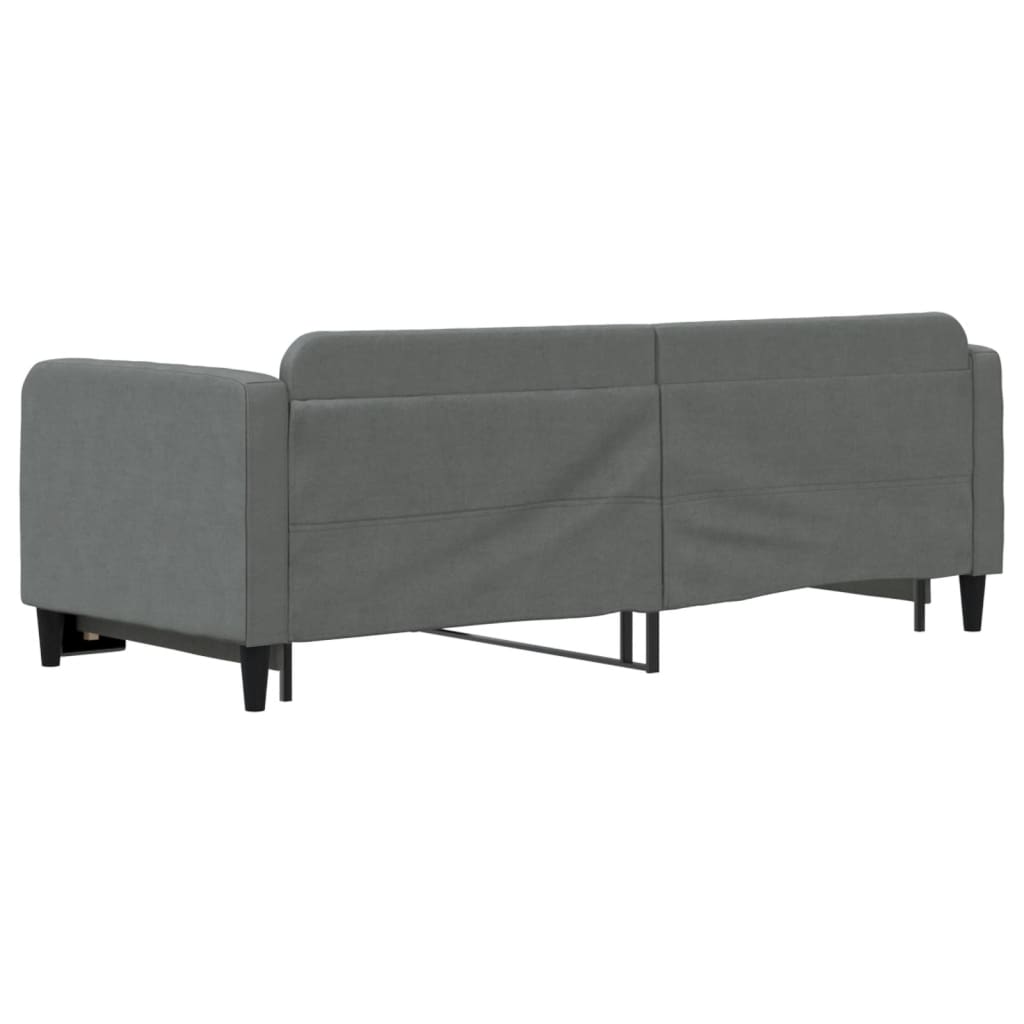 Lit de jour avec gigogne sans matelas gris foncé 80x200 cm - XIOS