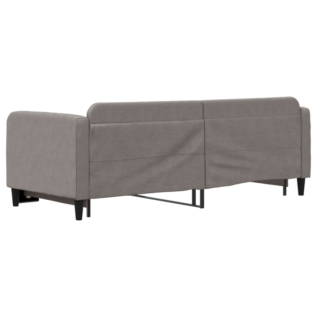 Lit de jour avec gigogne sans matelas taupe 80x200 cm - XIOS