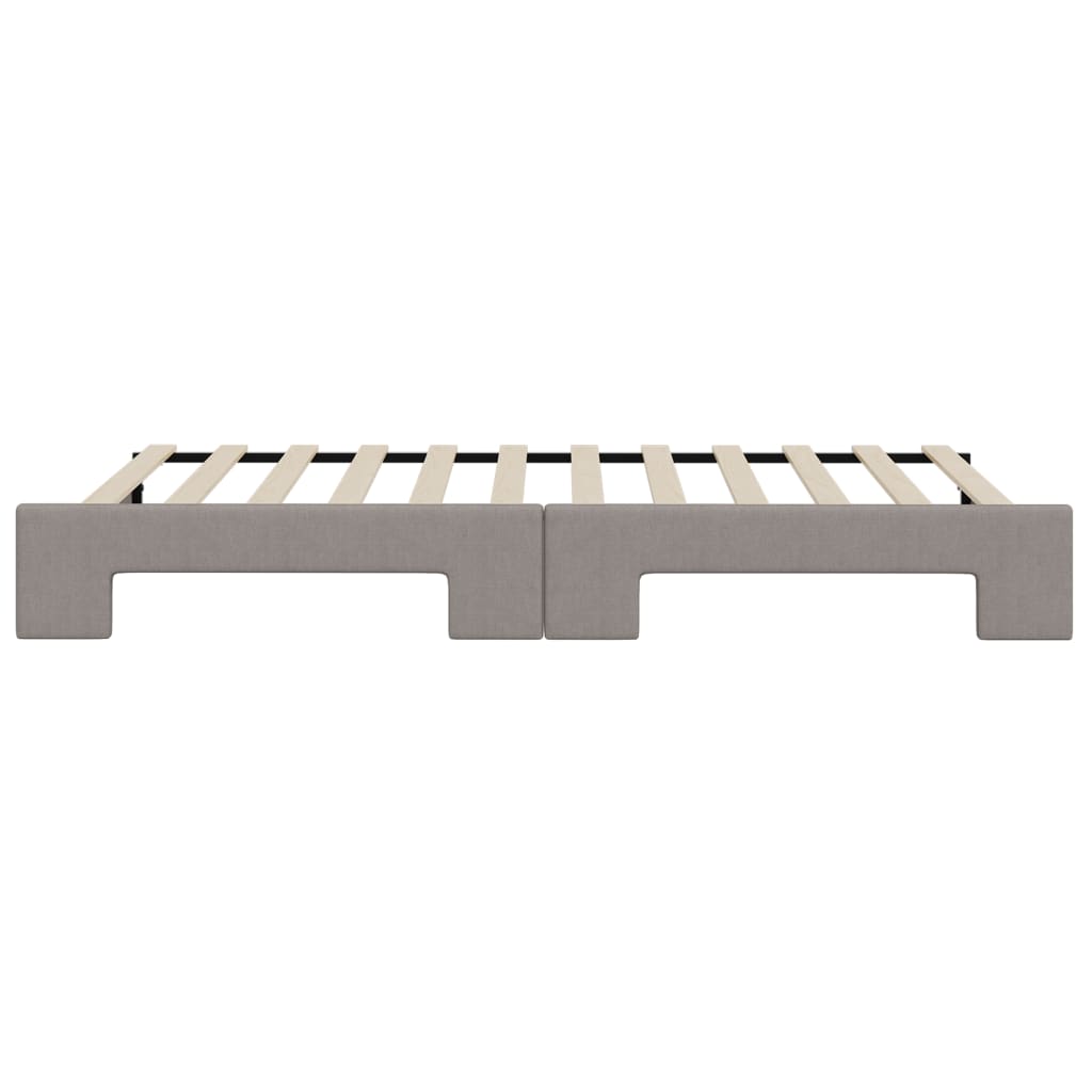 Lit de jour avec gigogne sans matelas taupe 80x200 cm - XIOS