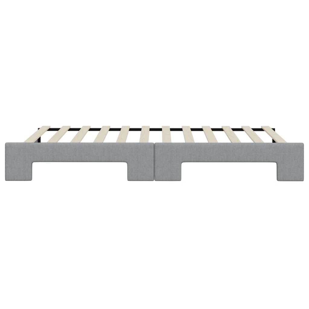 Lit de jour avec gigogne sans matelas gris clair 90x200 cm - XIOS