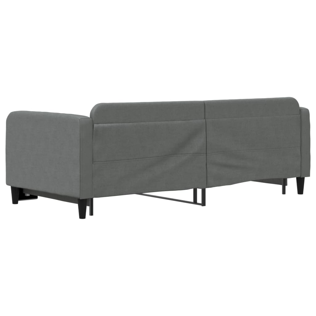Lit de jour avec gigogne sans matelas gris foncé 90x200 cm - XIOS