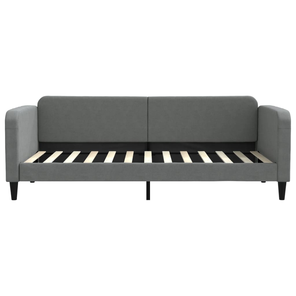 Lit de jour avec gigogne sans matelas gris foncé 90x200 cm - XIOS