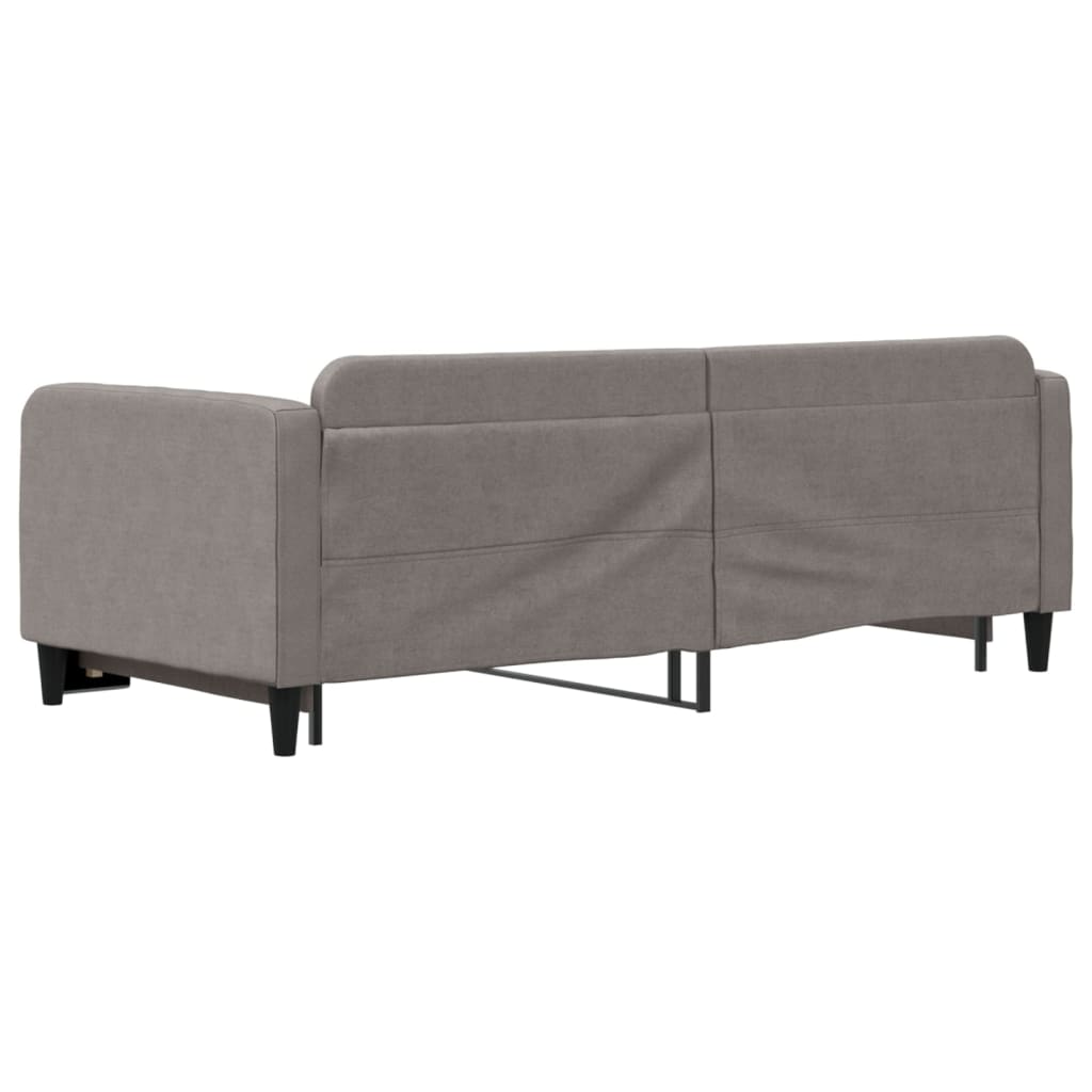 Lit de jour avec gigogne sans matelas taupe 90x200 cm - XIOS