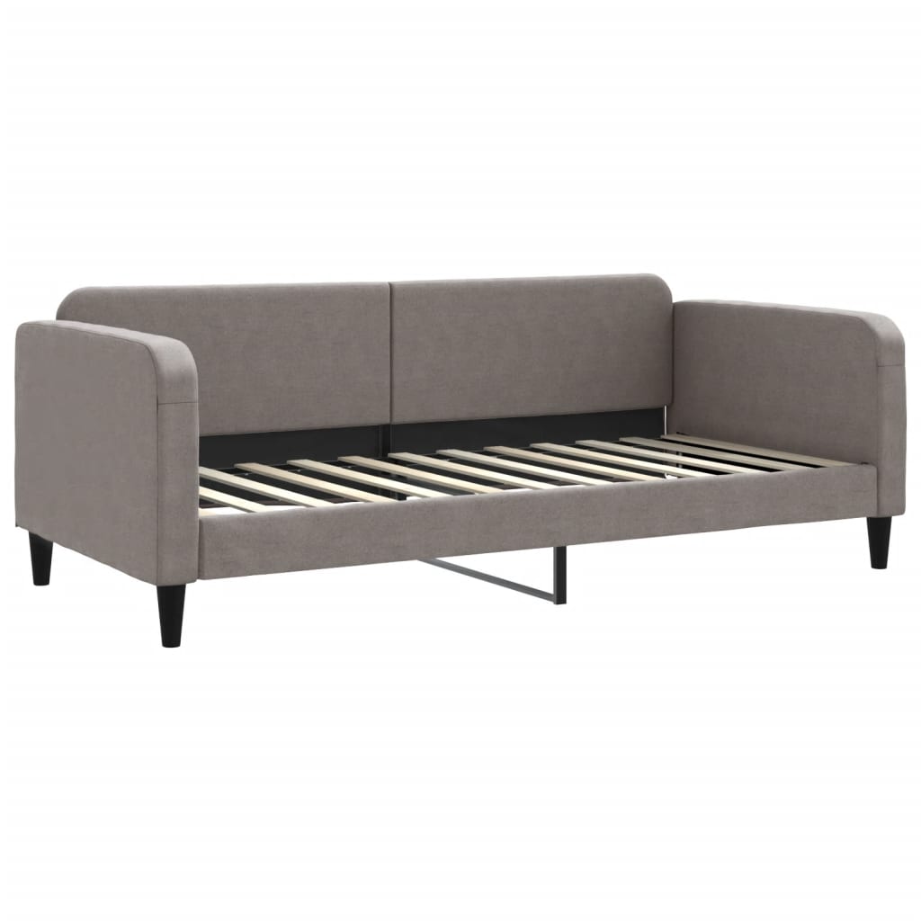 Lit de jour avec gigogne sans matelas taupe 90x200 cm - XIOS