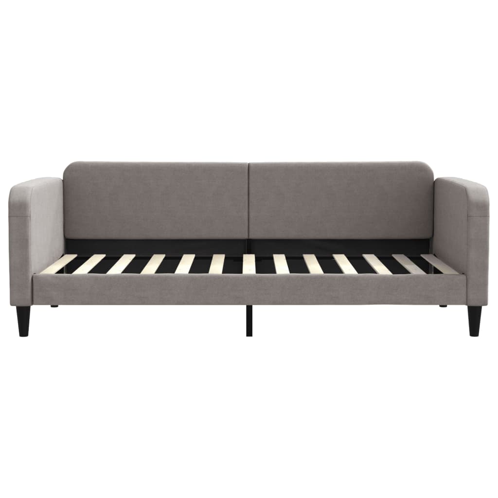 Lit de jour avec gigogne sans matelas taupe 90x200 cm - XIOS
