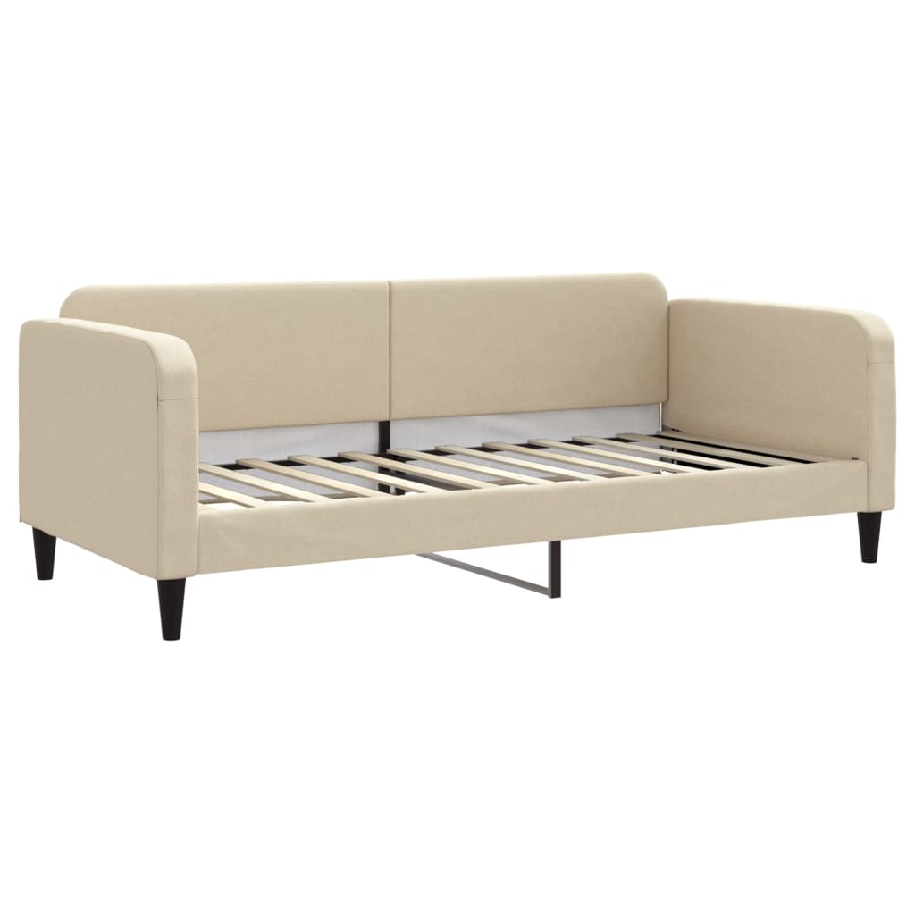 Lit de jour avec gigogne sans matelas crème 90x200 cm - XIOS