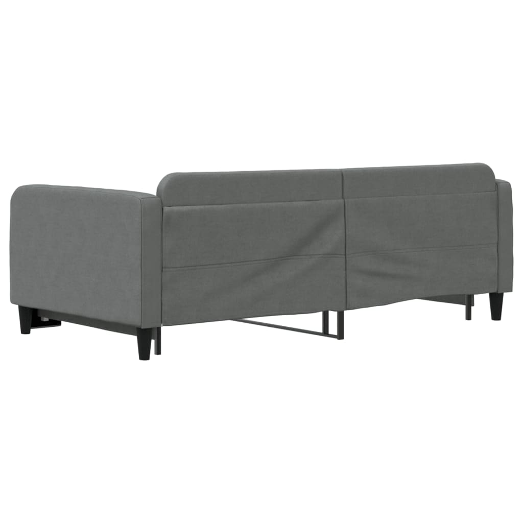 Lit de jour avec gigogne sans matelas gris foncé 100x200 cm - XIOS