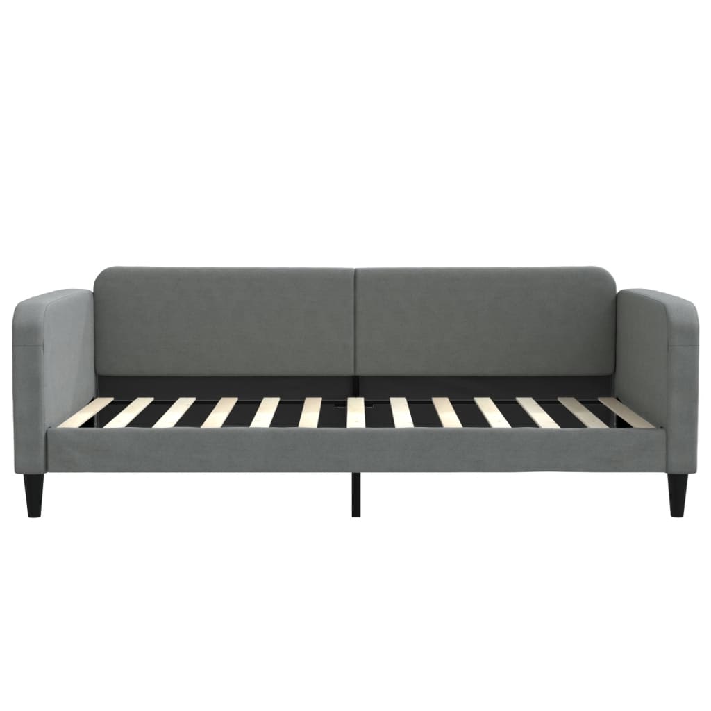 Lit de jour avec gigogne sans matelas gris foncé 100x200 cm - XIOS