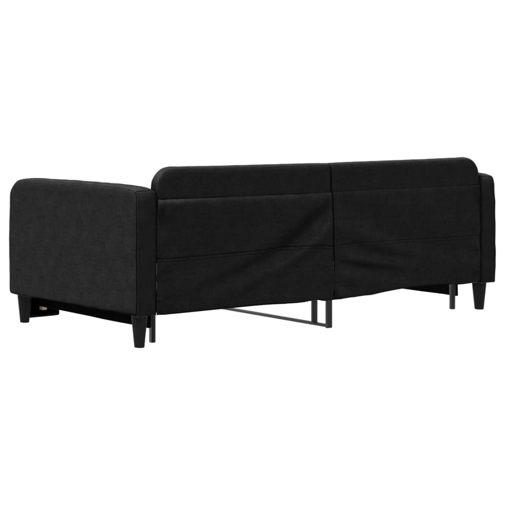 Lit de jour avec gigogne sans matelas noir 100x200 cm - XIOS