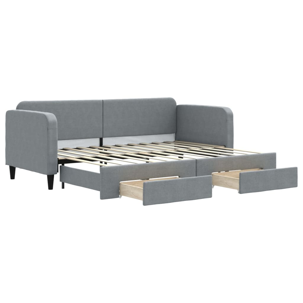 Lit de jour avec gigogne et tiroirs sans matelas 80x200 cm - XIOS