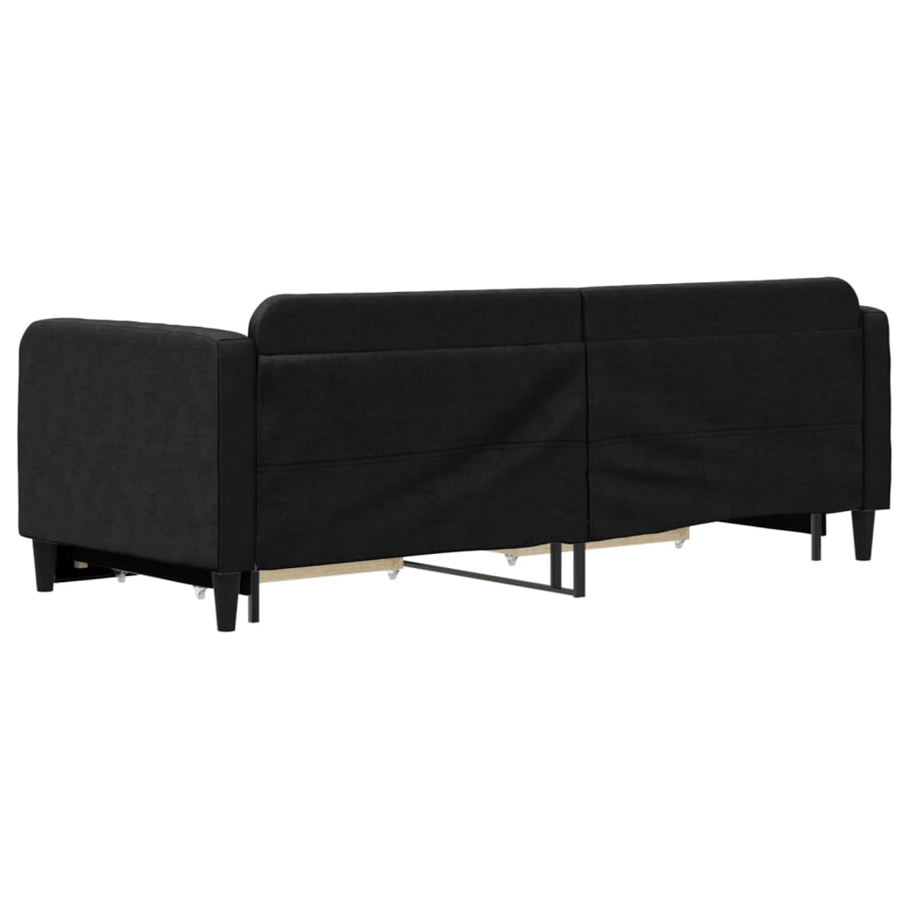 Lit de jour avec gigogne et tiroirs sans matelas noir 80x200 cm - XIOS