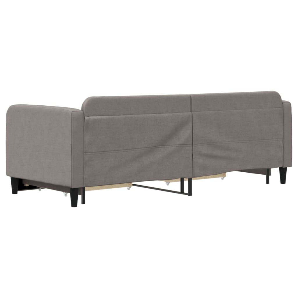 Lit de jour avec gigogne et tiroirs sans matelas taupe 80x200cm - XIOS