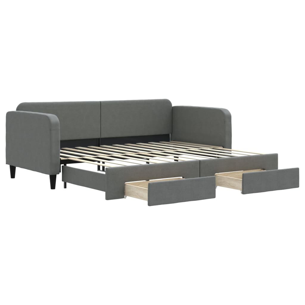 Lit de jour avec gigogne et tiroirs sans matelas 90x200 cm - XIOS