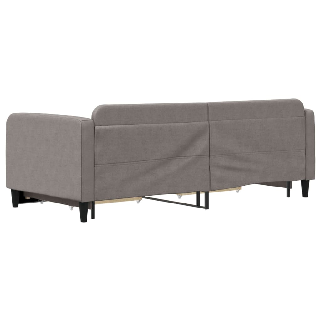 Lit de jour avec gigogne et tiroirs sans matelas taupe 90x200cm - XIOS