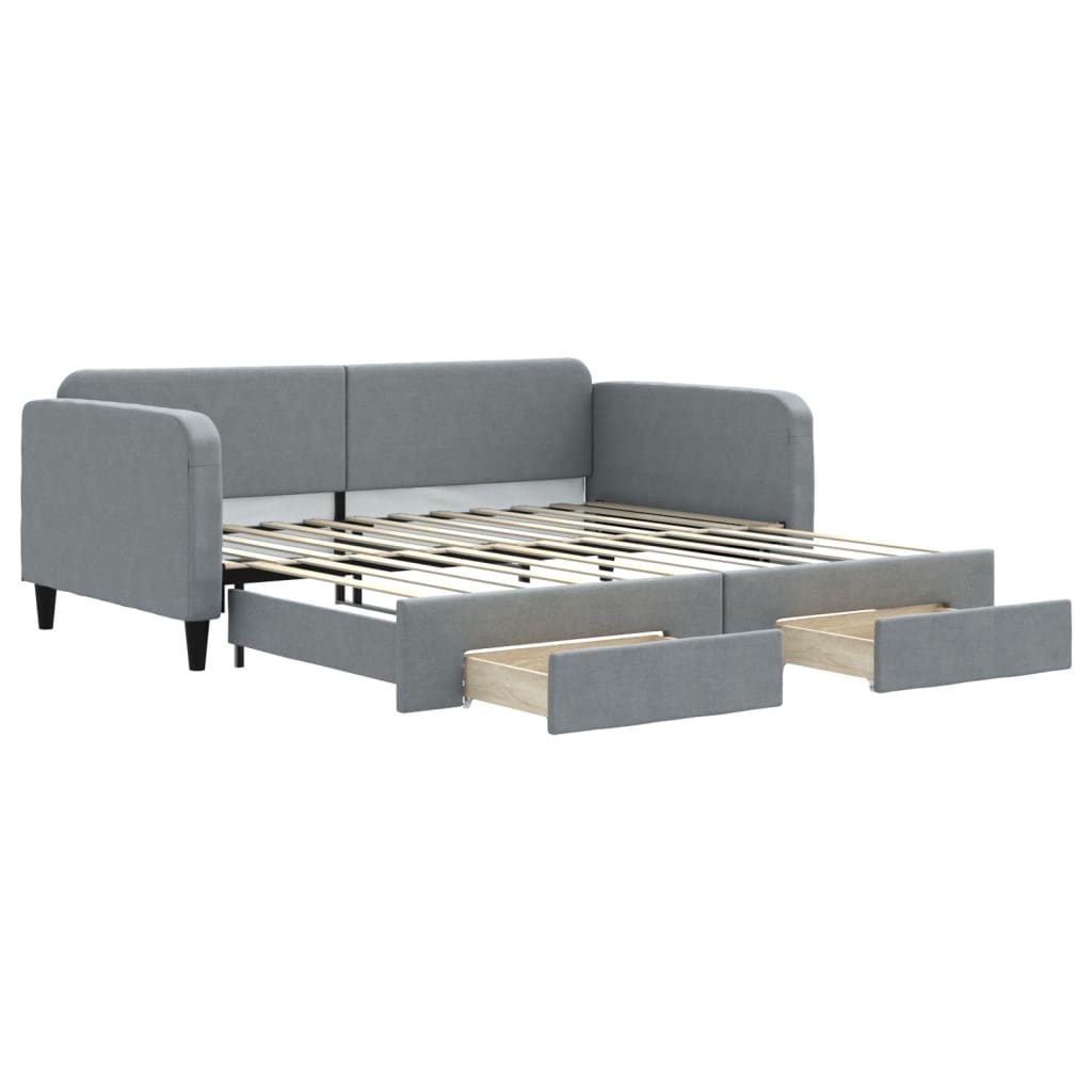Lit de jour avec gigogne et tiroirs sans matelas 100x200 cm - XIOS