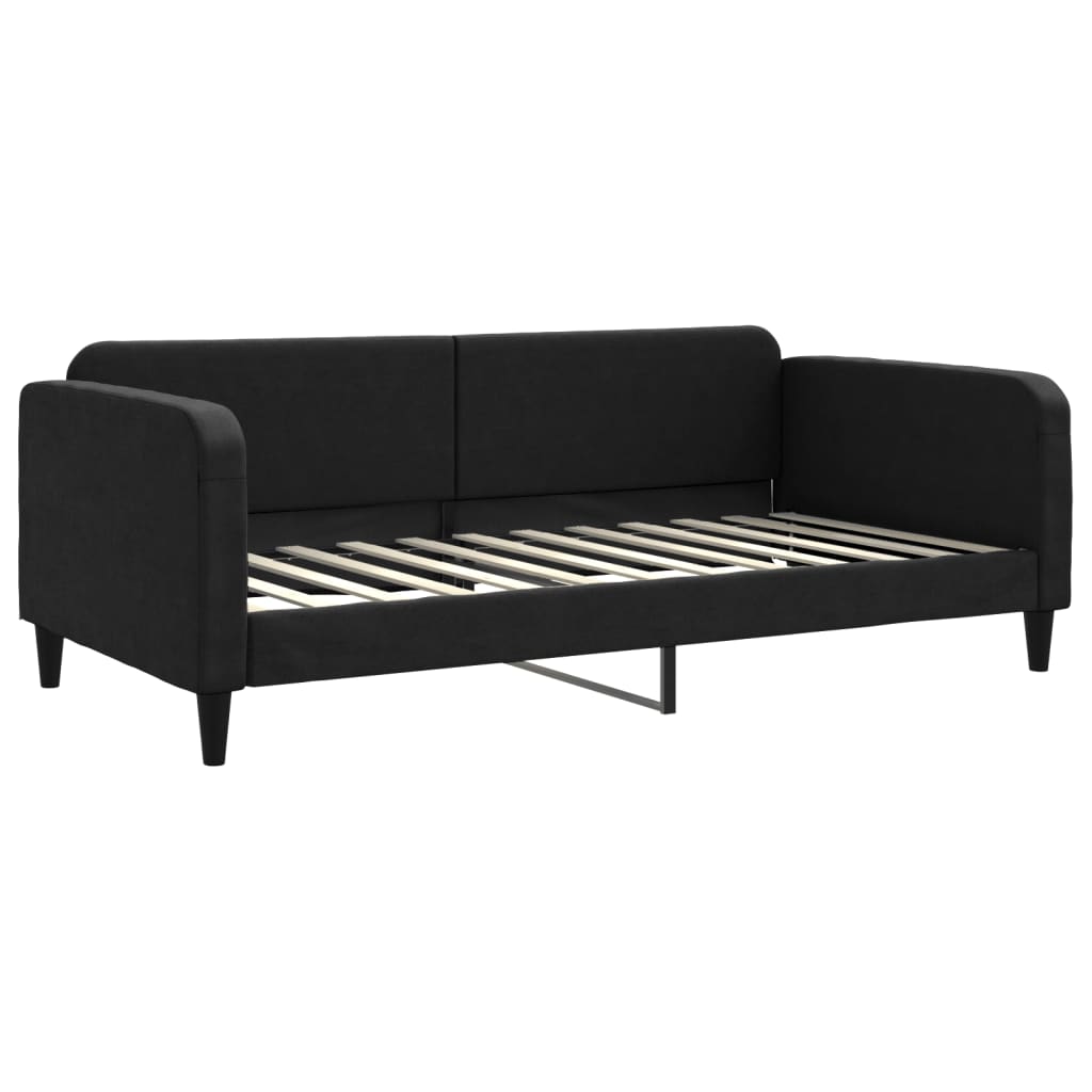 Lit de jour avec gigogne et tiroirs sans matelas noir 100x200cm - XIOS