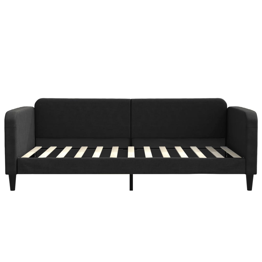 Lit de jour avec gigogne et tiroirs sans matelas noir 100x200cm - XIOS
