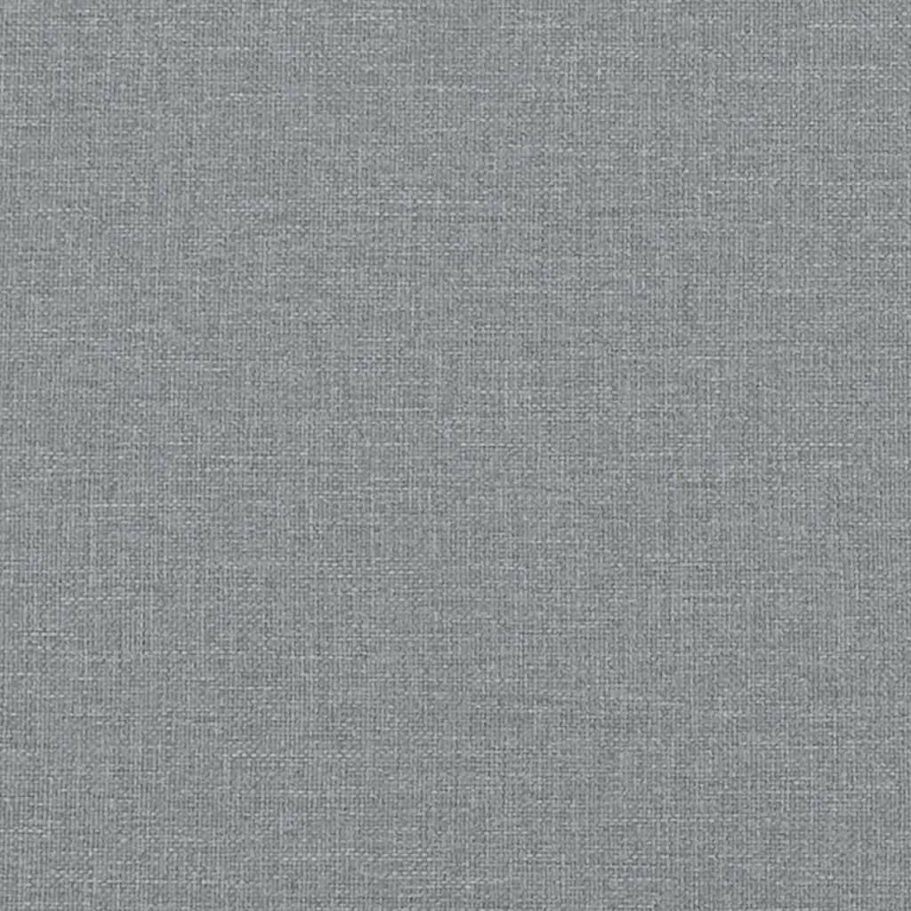 Lit de jour avec lit gigogne gris clair 100x190 cm tissu - XIOS