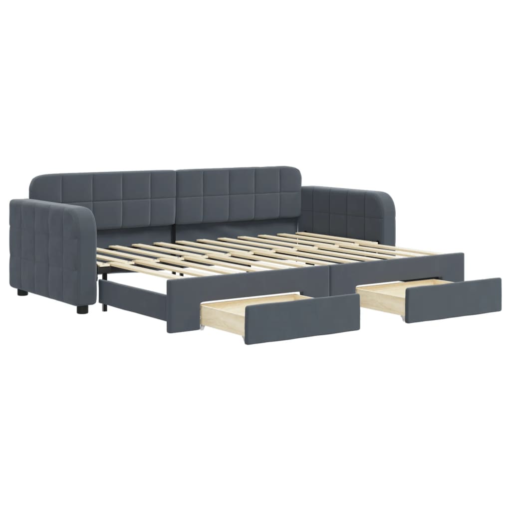 Lit de jour avec gigogne et tiroirs sans matelas 80x200 cm - XIOS