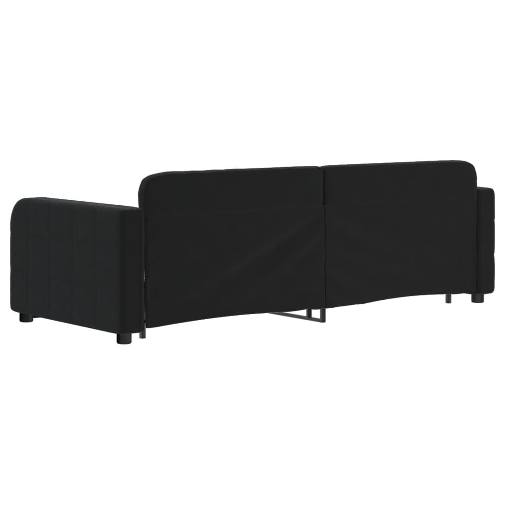 Lit de jour avec gigogne et tiroirs sans matelas noir 80x200 cm - XIOS