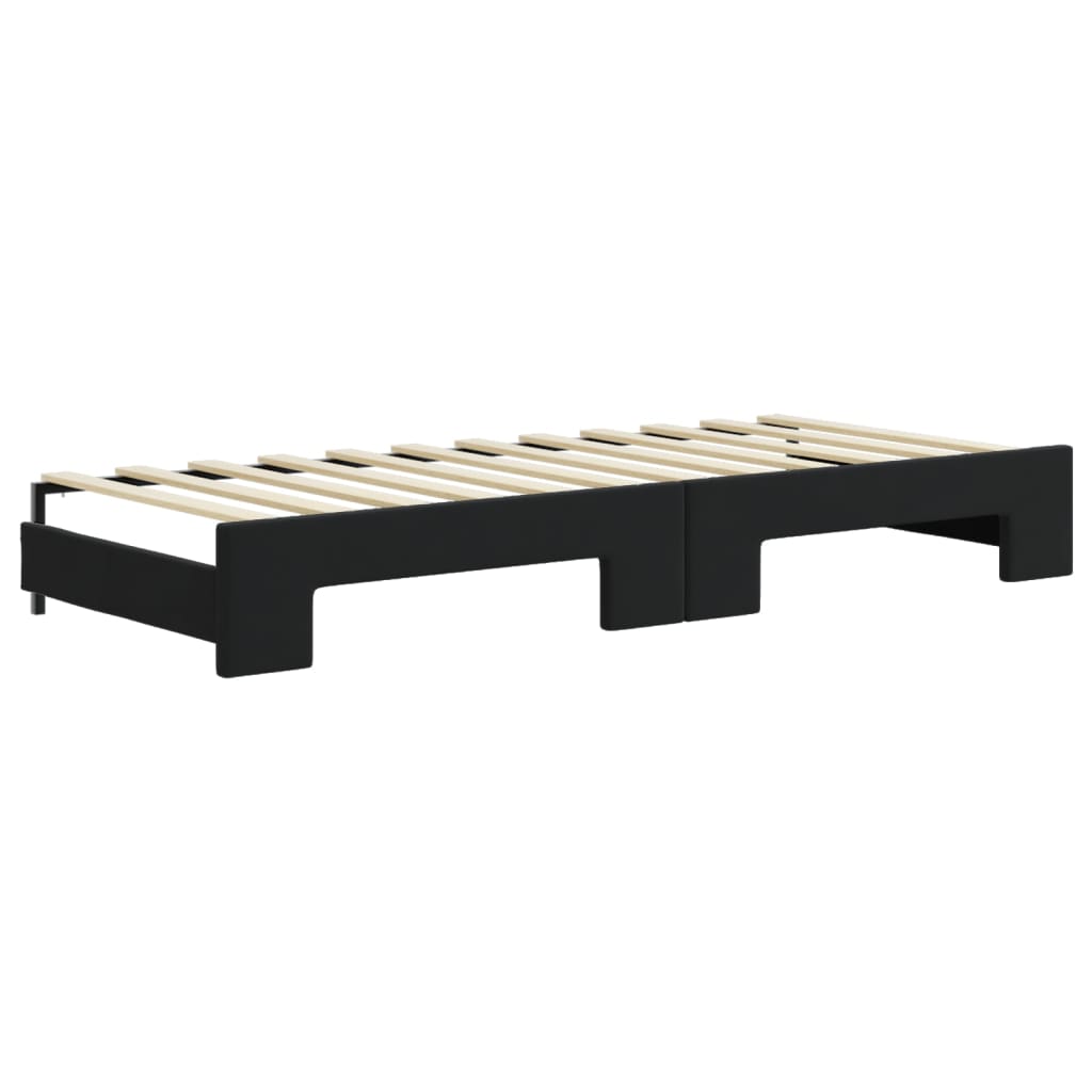 Lit de jour avec gigogne et tiroirs sans matelas noir 80x200 cm - XIOS