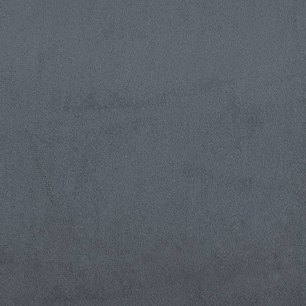Lit de jour avec matelas gris foncé 90x190 cm velours - XIOS