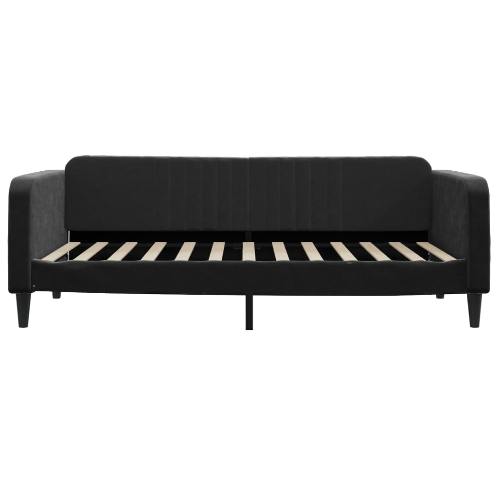 Lit de jour avec gigogne et tiroirs sans matelas noir 100x200cm