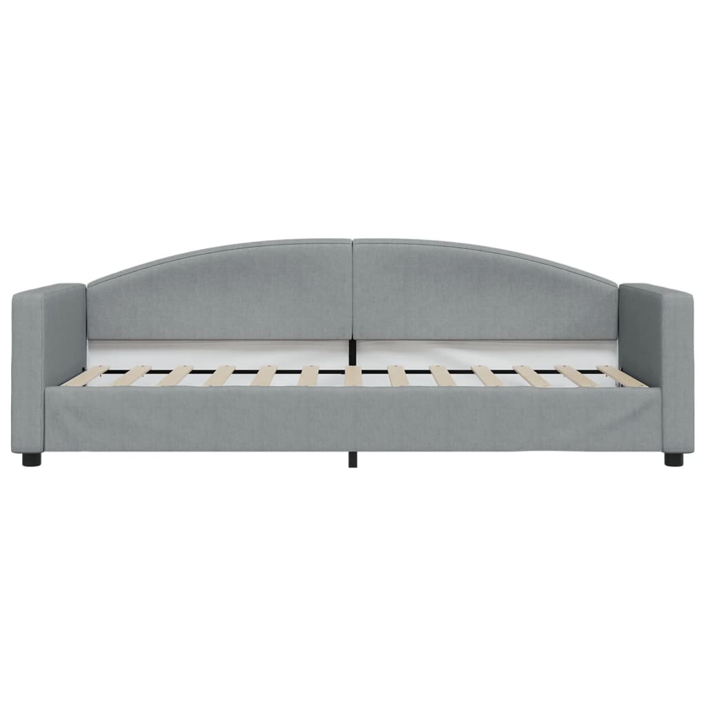 Lit de jour avec matelas gris clair 80x200 cm tissu - XIOS