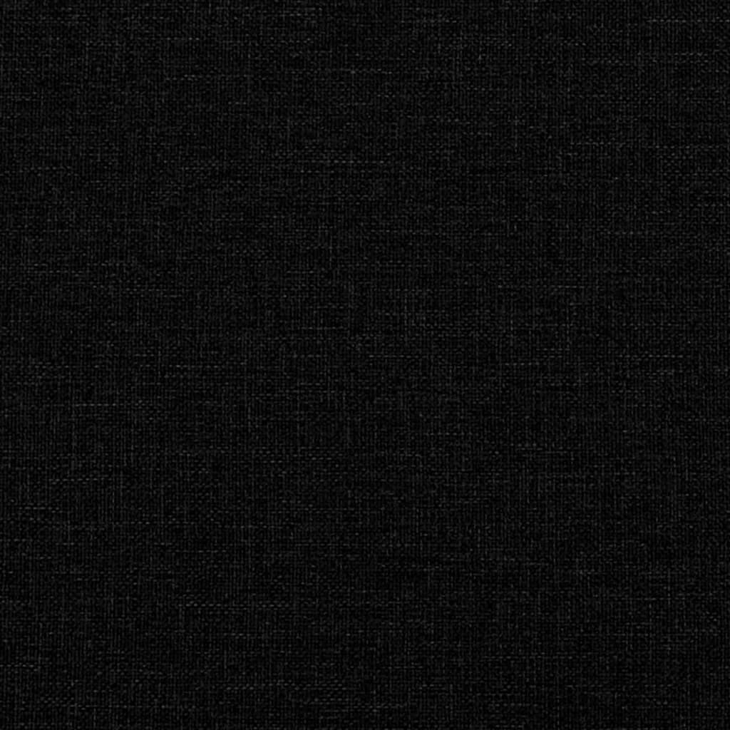 Lit de jour avec matelas noir 80x200 cm tissu - XIOS
