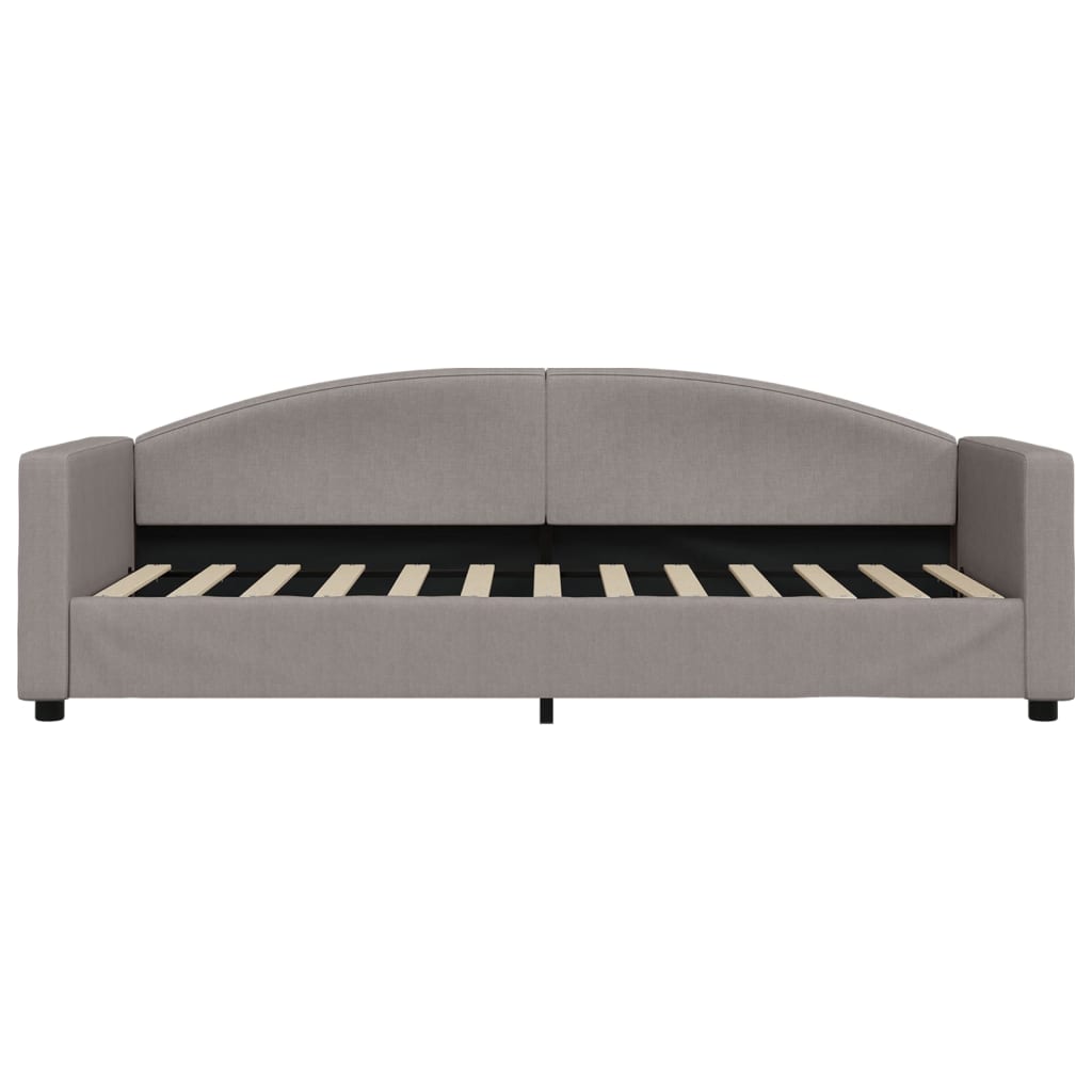 Lit de jour avec matelas taupe 80x200 cm tissu - XIOS
