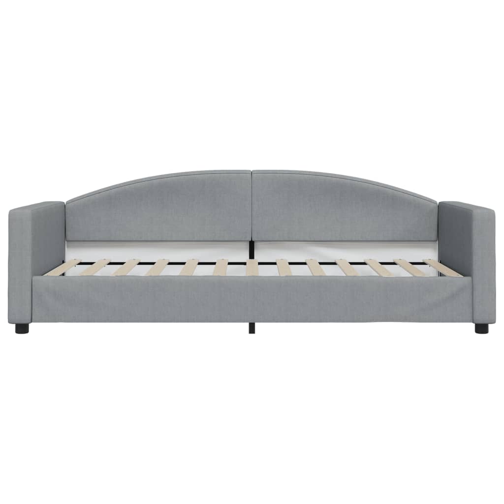 Lit de jour avec matelas gris clair 90x200 cm tissu - XIOS