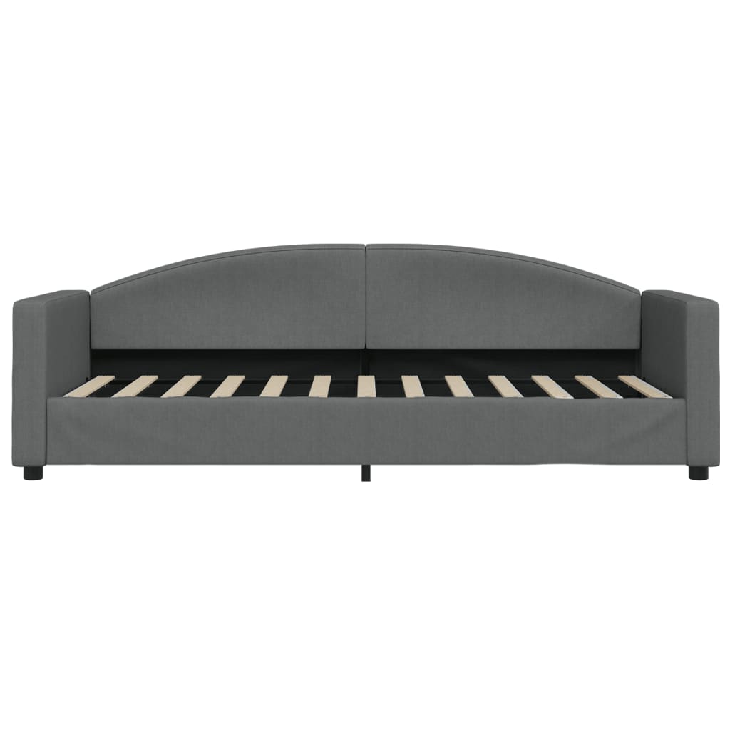 Lit de jour avec gigogne sans matelas gris foncé 80x200 cm - XIOS