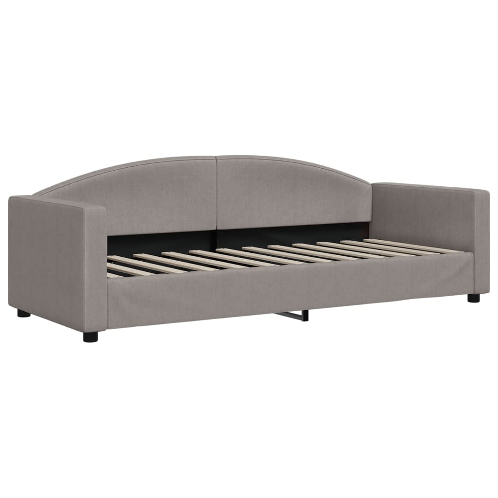 Lit de jour avec gigogne sans matelas taupe 80x200 cm - XIOS