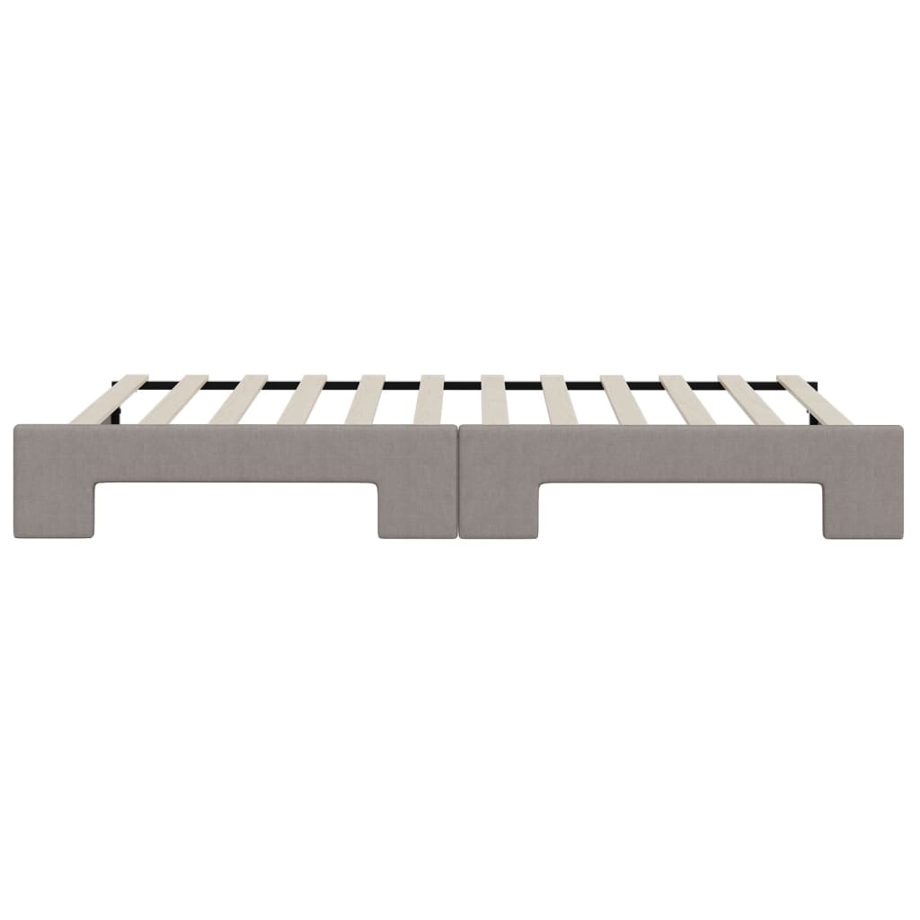 Lit de jour avec gigogne sans matelas taupe 80x200 cm - XIOS