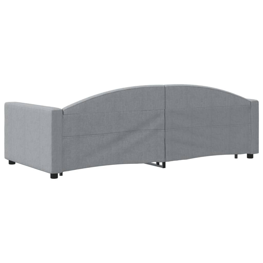 Lit de jour avec gigogne sans matelas gris clair 90x200 cm - XIOS